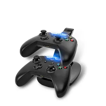 

Black Dual Charging Dock, Dual Controller Charger Kit with LED Light For Xbox One/Xbox One S Controllers (IV-X1002)