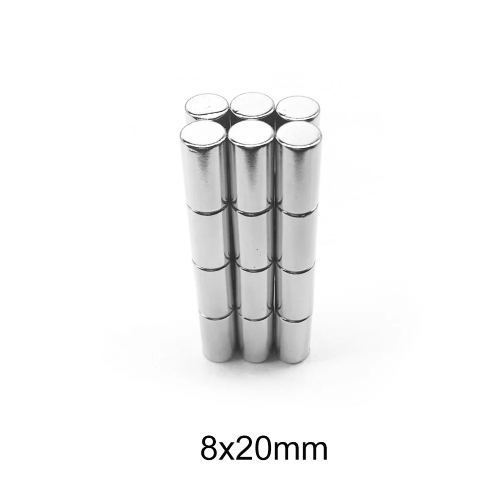 

8x20 mm Super Powerful Magnetic Magnet 8mm x 20mm Thick Permanent Neodymium Magnet Strong 8x20mm Round Magnet 8*20 mm