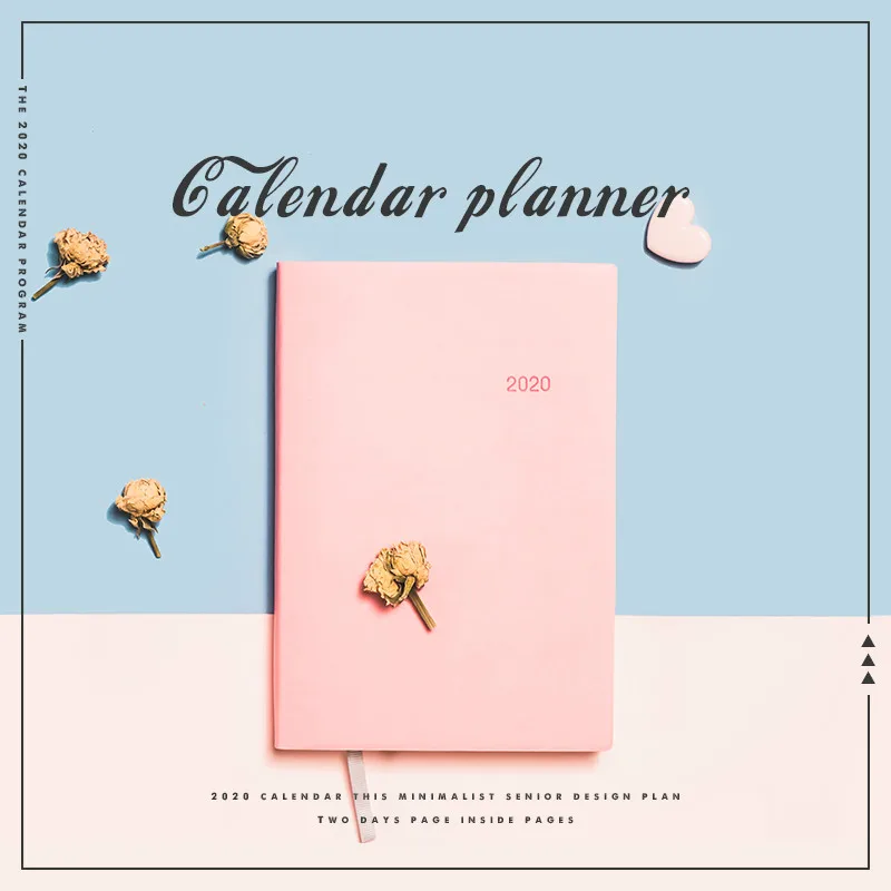 

Korean Agenda 2020 Planner Organizer Notebook Daily Weekly Planner 2020 Schedule Notepad Cute Pink Girl Diary Notebooks Journals