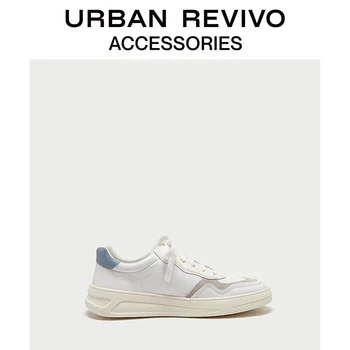 

UR Spring New Men White Sneakers Lace-up Six-eyelet Facing Chunky Soles AM06BS8N2000