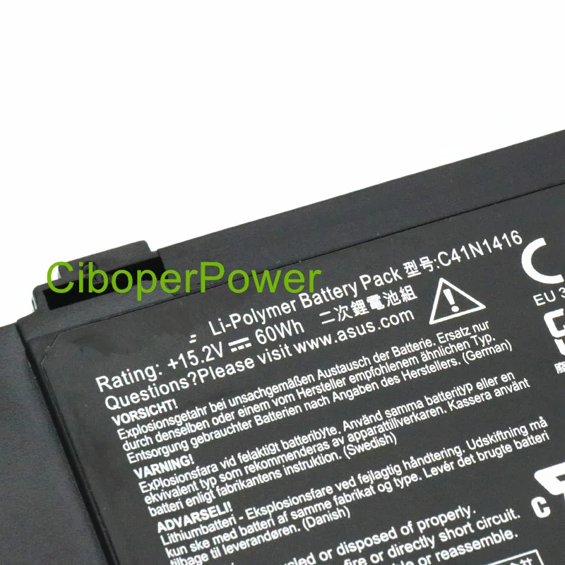 15,2 V 60Wh оригинальное качество C41N1416 батарея для Pro UX501J UX501L серии
