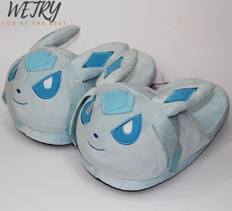Cartoon Slippers Новинка; аниме мультфильм с покемоном; тапочки для влюбленных; теплые женские тапочки; обувь из плюша с шариками эльфа и Пикачу; домашние тапочки для детей - Цвет: Cartoon Slippers