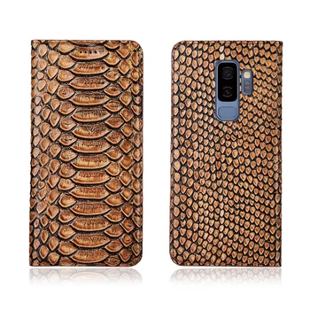 

Python pattern natural genuine leather flip cover card slot holder for Samsung Galaxy S7 Edge/Samsung Galaxy S7 phone case funda