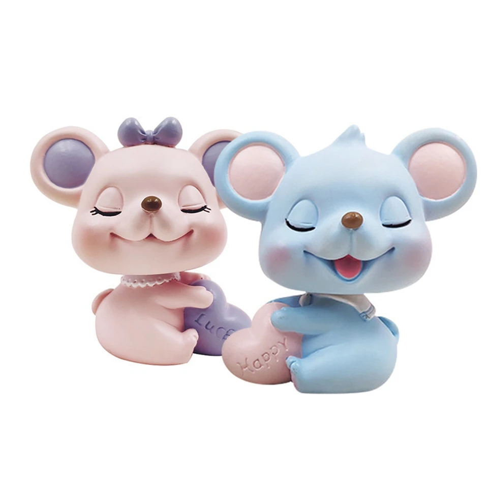 

Car Decoration Ornaments Cute Shake Head Mouse Rat Furnishing Article DM-11