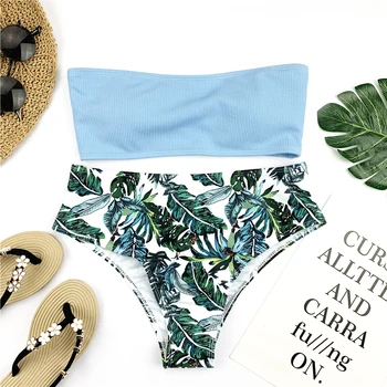 Riseado Bandeau High Waist Swimsuit Set 4