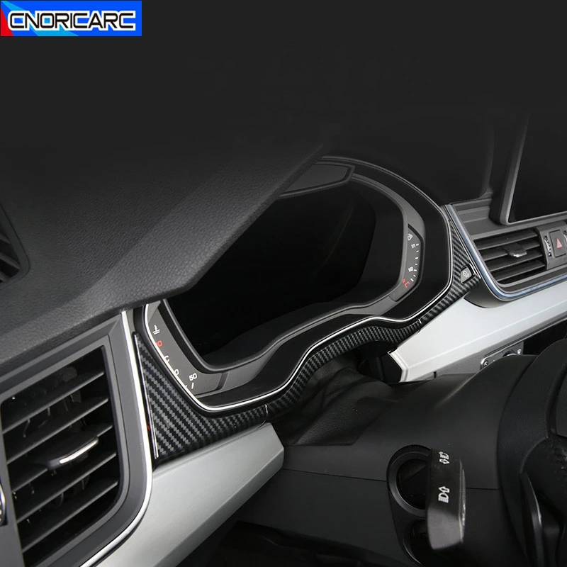 Car Styling Dashboard Frame Decoration Stickers For Audi Q5 FY 2018-20 LHD Carbon Fiber Color Interior Accessories | Автомобили и