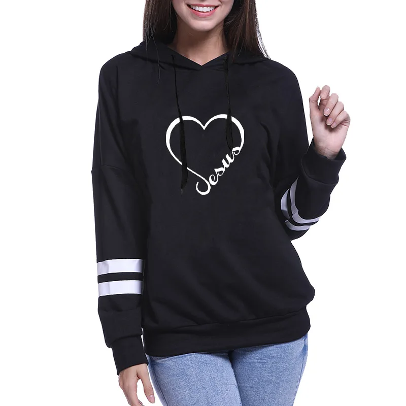 Sudaderas de mujer JESUS Christian Рождественский Свитшот женская уличная Толстовка Harajuku с