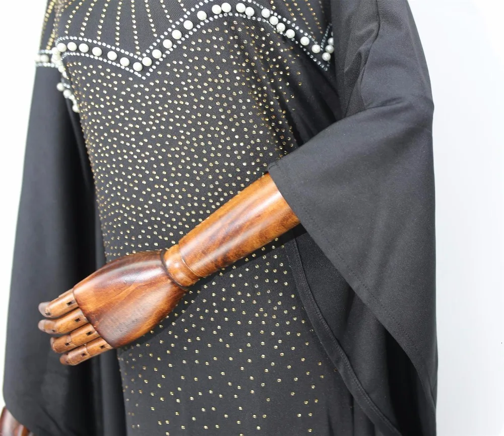 African Design Beading Dashiki Dress Bat Sleeve Elegant Muslim Bazin Maxi Robe Gowns Broder Riche Sexy Loose Traditional