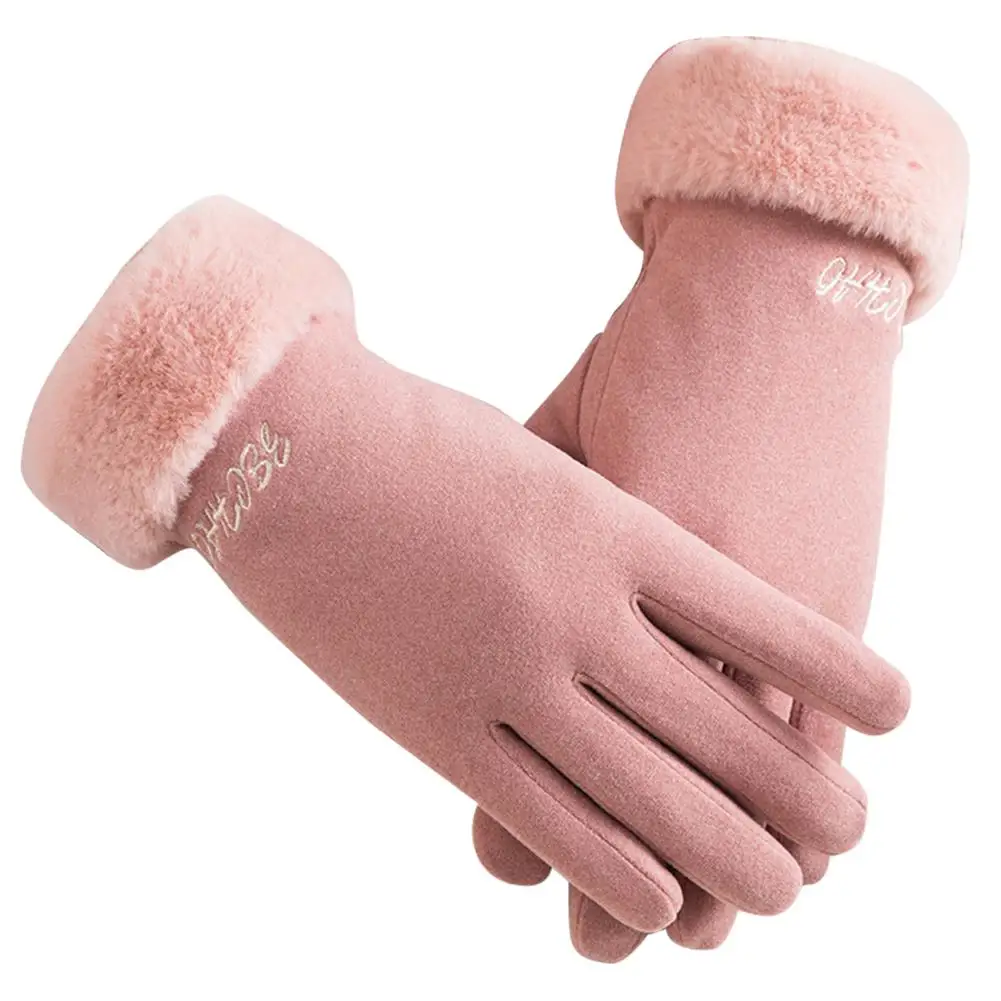 Autumn and Winter Warm Gloves Mead Velvet Double Layer Thickening Gloves for Outdoor Riding