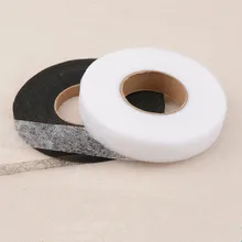 Черный белый 70 ярдов двусторонняя клейкая Нетканая прокладочная ткань железо на шитье пэчворк DIY аксессуары для одежды