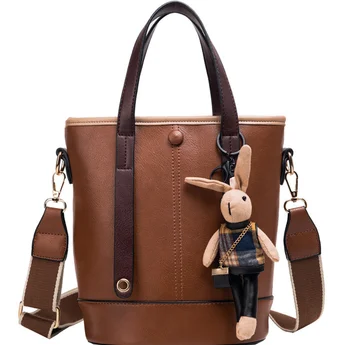 

High-end bag foreign style female bag 2020 new wave Korean version of the wild messenger bag retro fashion portable bucket bag