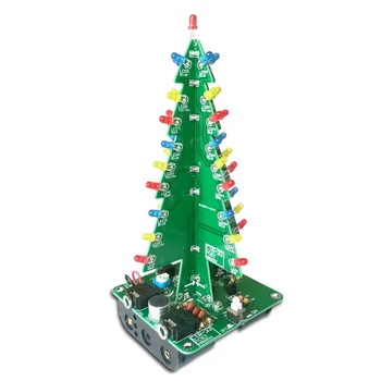 

DIY Christmas Tree LED Flash Kit 3D Electronic Learning Kit - Colorful LED kit girls love