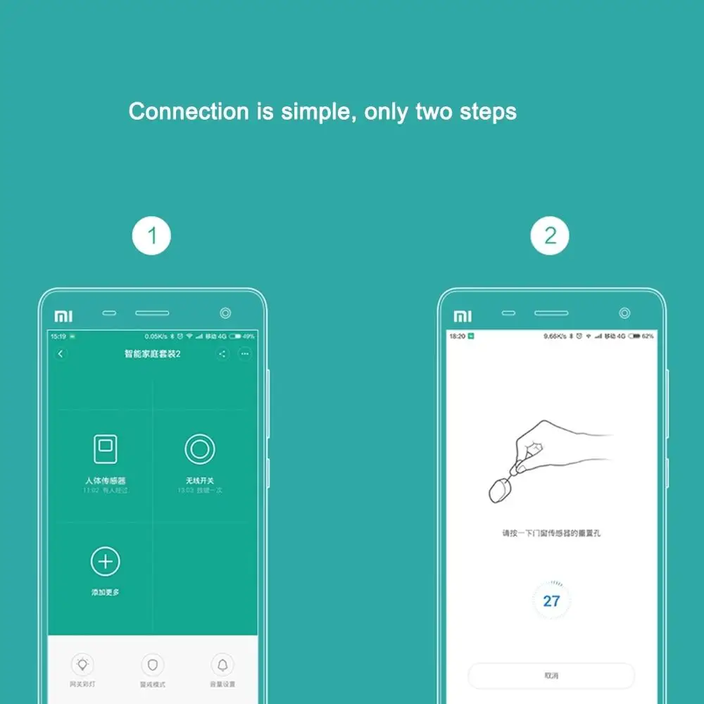Xiaomi умный датчик окна двери xiaomi комплекты умного дома удаленный будильник mi Home приложение mi jia zigbee wifi версия работа с шлюзом