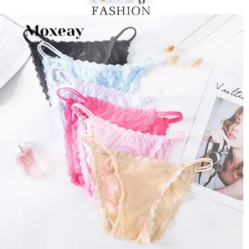 

Moxeay 6Pcs New Lace Seamless Briefs Half Back Coverage Panties Womens Seamless Lace Panties Underwear Invisible Lingerie