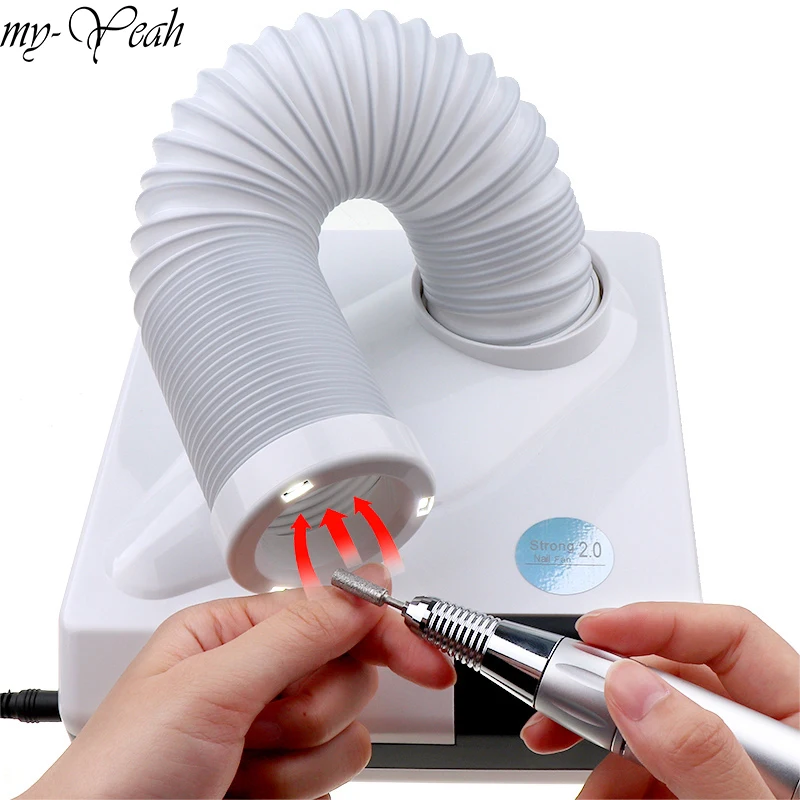 

3 LEDS/60W 24000RPM Vacuum Cleaner Manicure Dust Remover Manicure Powerful Fan Nail Tools