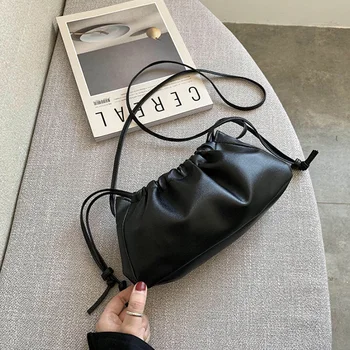 

Hobo Purse Bags For Women 2020 New Leather Crossbody Shoulder Bag Soft Leather Handbag Retro Cloud Pouch Bag Womans Bolsa