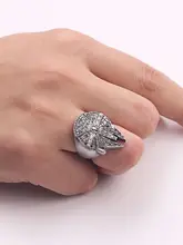  Star War Millennium Falcon Spaceship Fashion Punk Ring Party Fashion Jewelry Men Rings For Women Gifts For Friends 