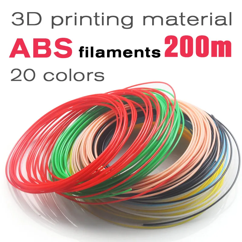 Quality product abs 1.75mm 20 colors 3d printer filament pla 1.75mm rainbow abs filament 3d printer pen wire
