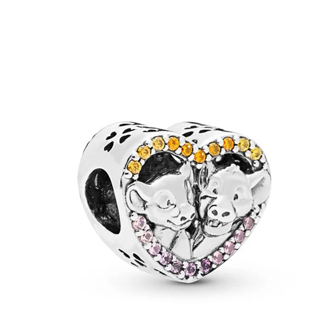 Hot Sale Crystal Alloy Cute Heart Pig Beads Fit Original Pandora Charms Necklaces for Women Making Jewelry Birthday Gift | Украшения и