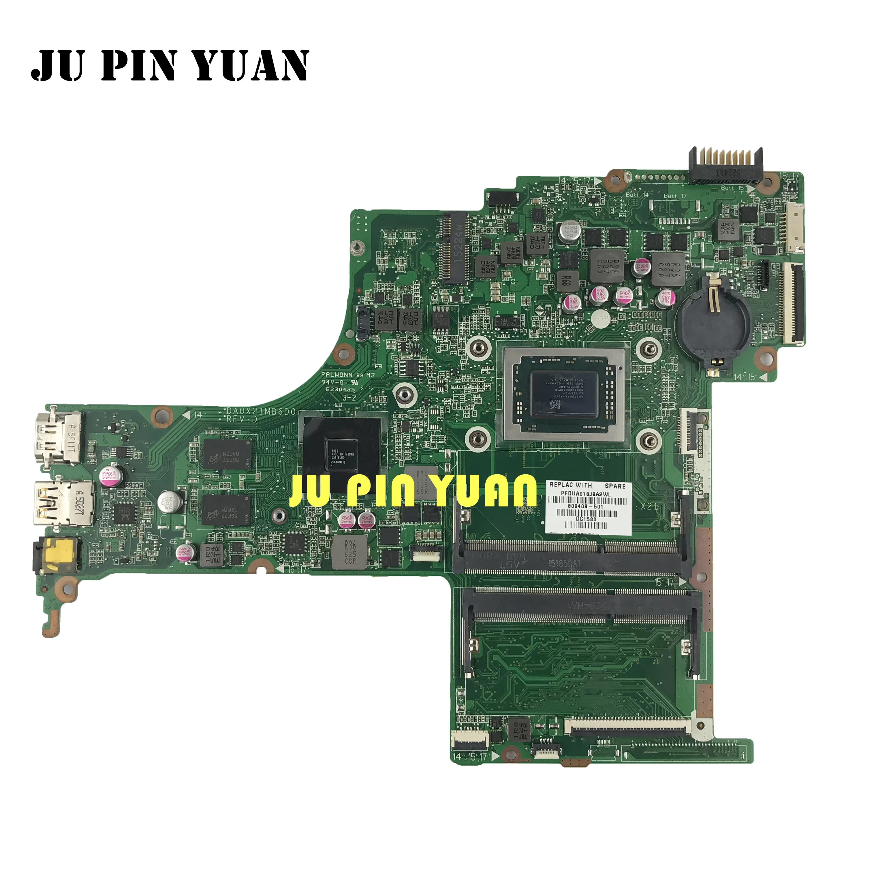 Материнская плата для ноутбука HP PAVILION 15-AB A10-8700P R6 M360 2GB 809408-501 844805-501 809408-001 DA0X21MB6D0 |