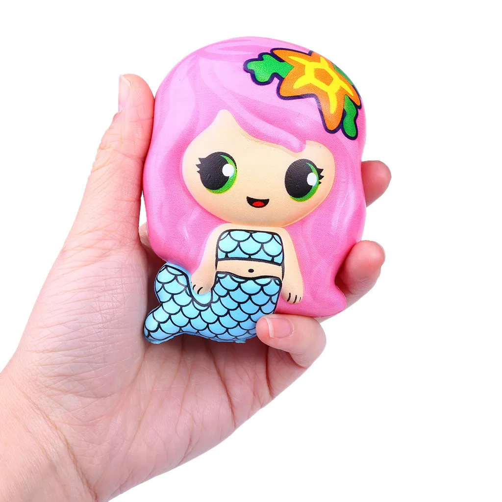 Adorable Mermaid Slow Rising Squeeze Stress Reliever Toys for Children Birthday Gift Toy Party Decor Supplies kids toys #A