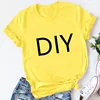 Women Customize T-shirt White Pink Grey Yellow Black T-shirt Women's DIY customer t-shirt Wholesale,Drop Ship ► Photo 3/4