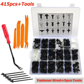

415Pcs/set Plastic Rivets Car Auto Body Plastic Push Pin Rivet Fasteners Trim Clips Assortment Kits for BMW for hyundai tiburon