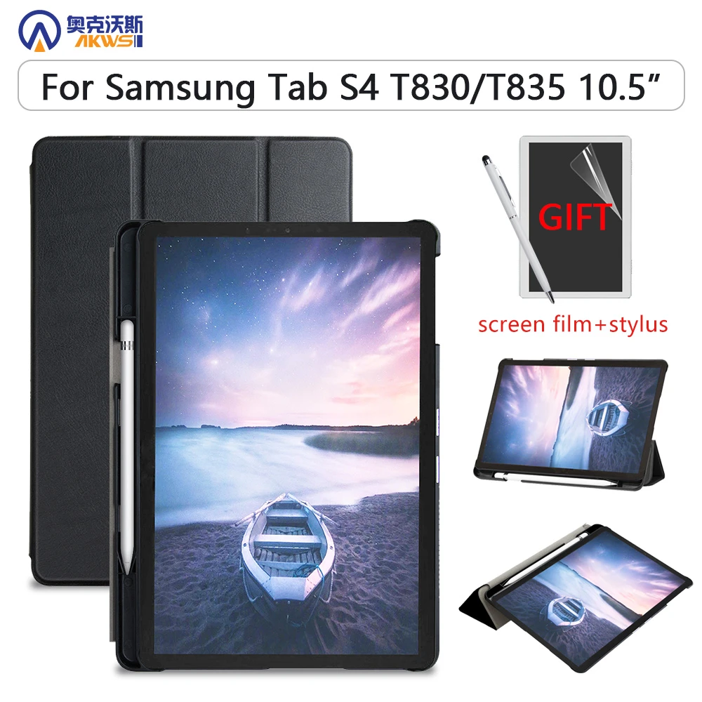 For Samsung Galaxy Tab S4 10.5 Case Smart for Galaxy S4 2018 SM T830 T835 Auto Sleep Funda Capa with Pencil Holder|Tablets e-Books Case| - AliExpress