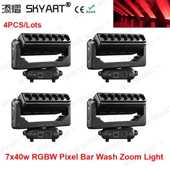 

stage light 7*40w beam Led RGBW Bar Washer Light Moving Head Light DMX 512 18/38Channel DJ Show lighting equipment