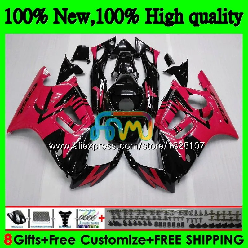 Майка Наборы для HONDA CBR600FS CBR600F3 1995 1996 97 98 3BS. 297 CBR600 F3 CBR 600 красного и черного цвета; FS 600F3 95 96 1997 1998 обтекатель