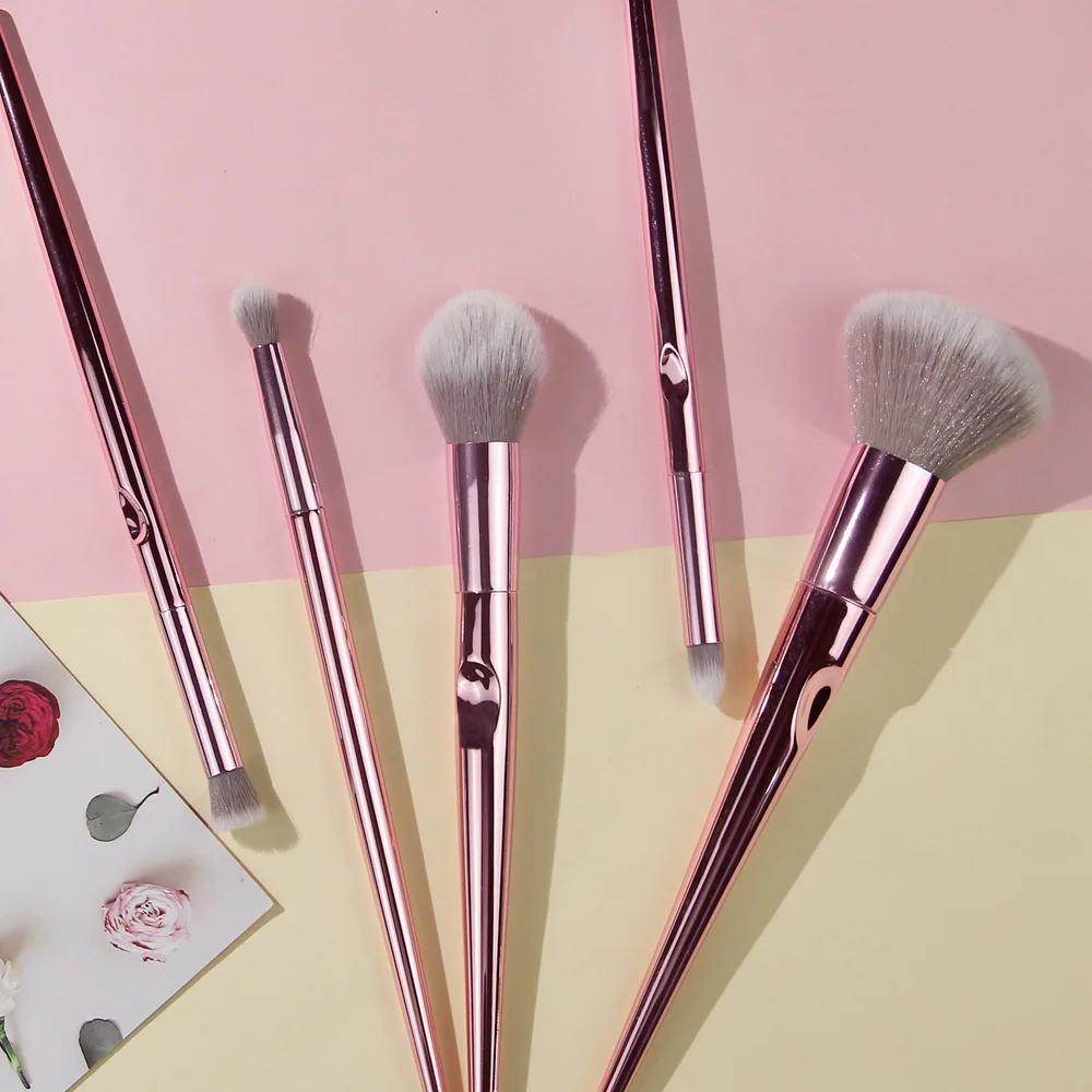 Модная женская мягкая кисточка для макияжа SANIYE кисть теней век розовая