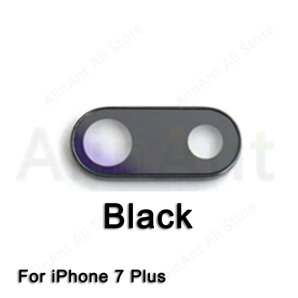 Original Sapphire Crystal Back Rear Camera Glass Ring For iPhone 7 8 Plus Camera Lens Ring Cover Replacement - Цвет: i7 Plus Black