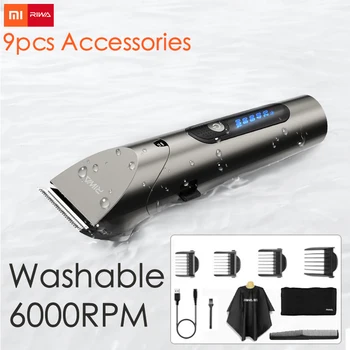 

Xiaomi Riwa Barber Hair Clipper LED Screen Washable Electric Trimmer Rechargeable Professional Hair Clipper Hair Machine For Men