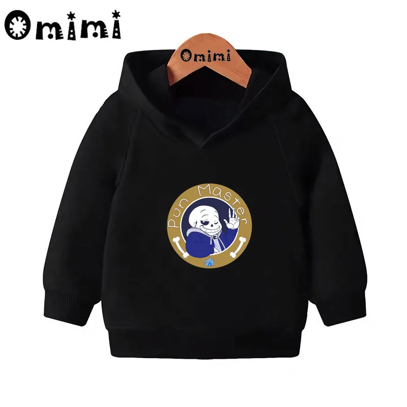 Skull Brother Undertale Sans/милые Свитшоты детские толстовки с капюшоном крутой пуловер для малышей топы для девочек и мальчиков, осенняя одежда KMT2405
