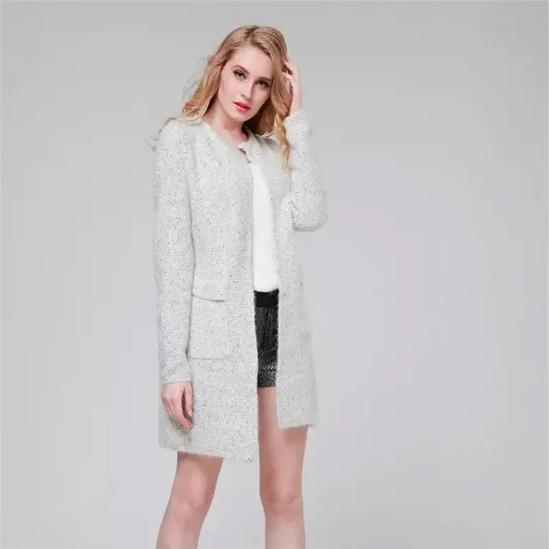 Autumn Winter Women Casual Long Sleeve Knitted Cardigans Crochet Ladies Sweaters Fashion Tricotado Cardigan