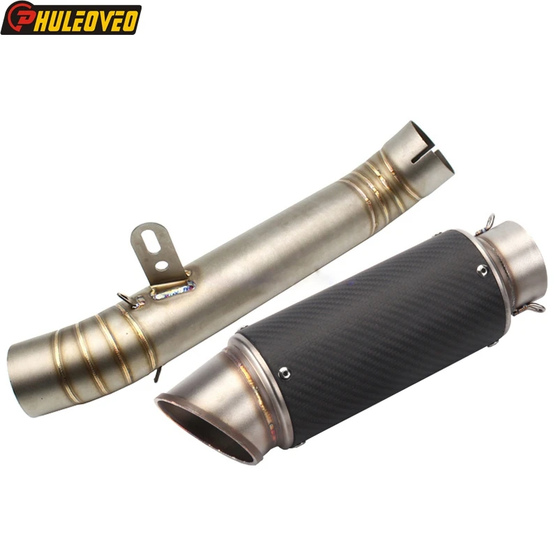 Carbon Fiber Motorbike Muffler for Aprilia RSV4 2009-2015 for Aprilia Tuono V4 2011-2016 Motorcycle Exhaust Escape Can Mid Pipe
