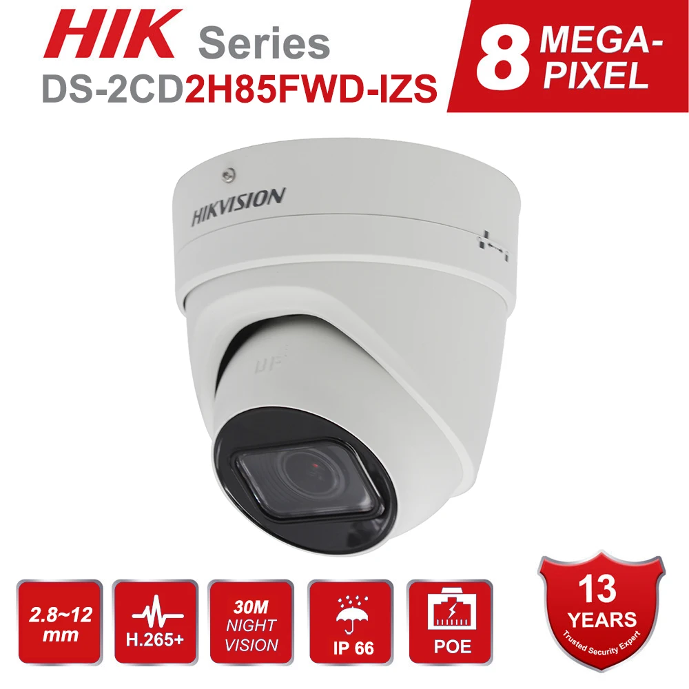Оригинальная револьверная IP-камера Hikvision 8 Мп с питанием по Ethernet фотокамера H.265 +