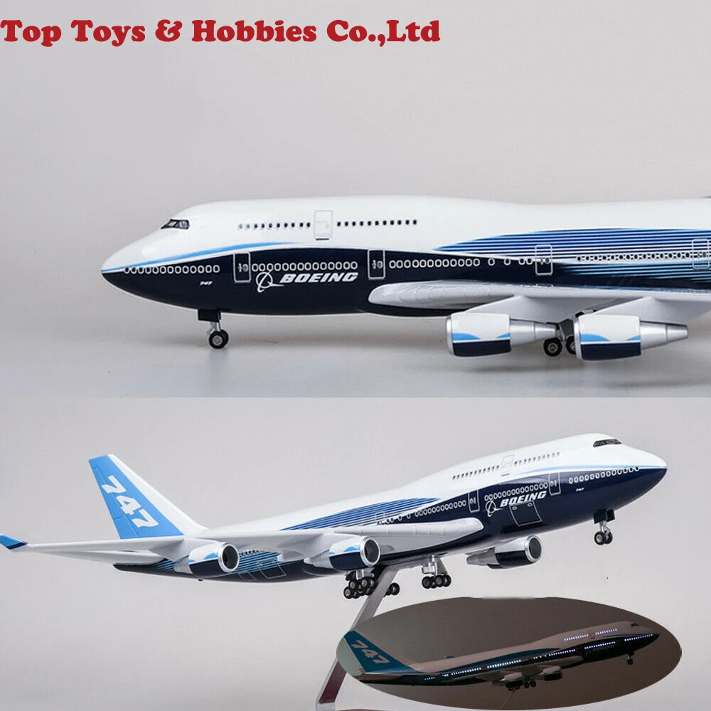 Детские игрушки самолет 1/150 B747 Boeing 747-400 Модель самолета Реплика Смола 47 см длинная отлитая модель самолета игрушки для детей