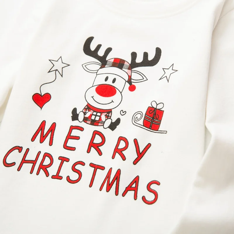 Семейный комплект повседневной одежды; одинаковые рождественские пижамы для всей семьи; пижамные комплекты; Рождественская одежда для сна для детей и взрослых; Ночная одежда
