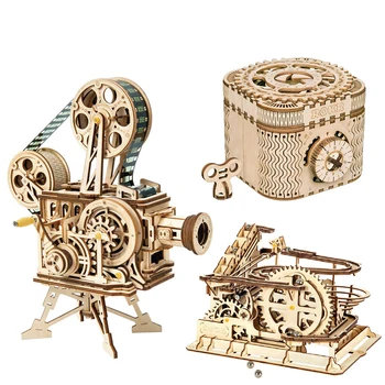 

Wood Puzzle 3d Adult Creative Gear Drive Treasure Box Model Game Assembly Toy Teens Birthday Gift Brinquedo Home Decoration E5PT