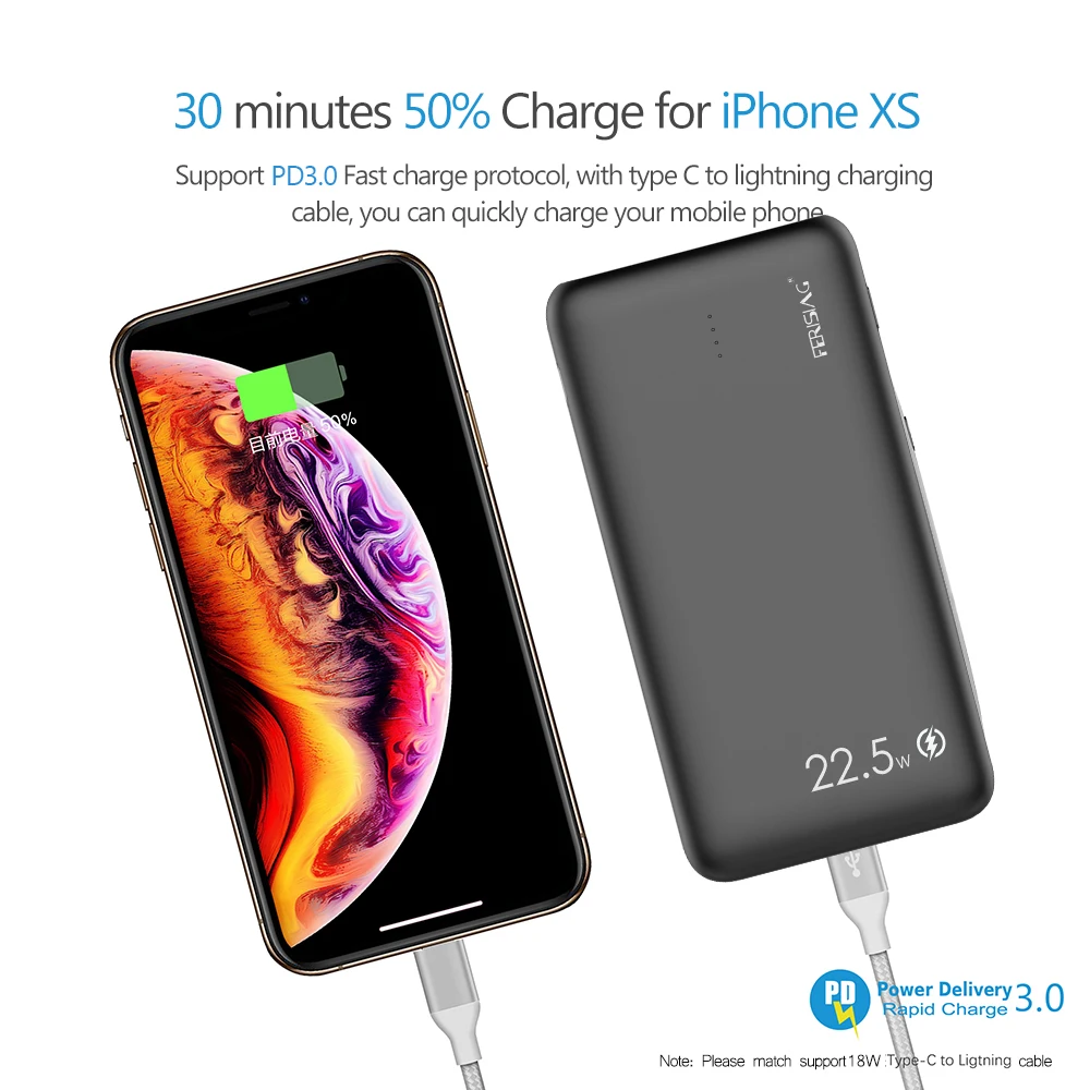 FERISING 5A VOOC Super Fast Charger 10000mah Power Bank USB Type C External Battery PD QC 3.0 Powerbank for Oneplus 6T 7 8 9 10 13 Hd11061917bd54fefa137f5cd79ef3a4cK
