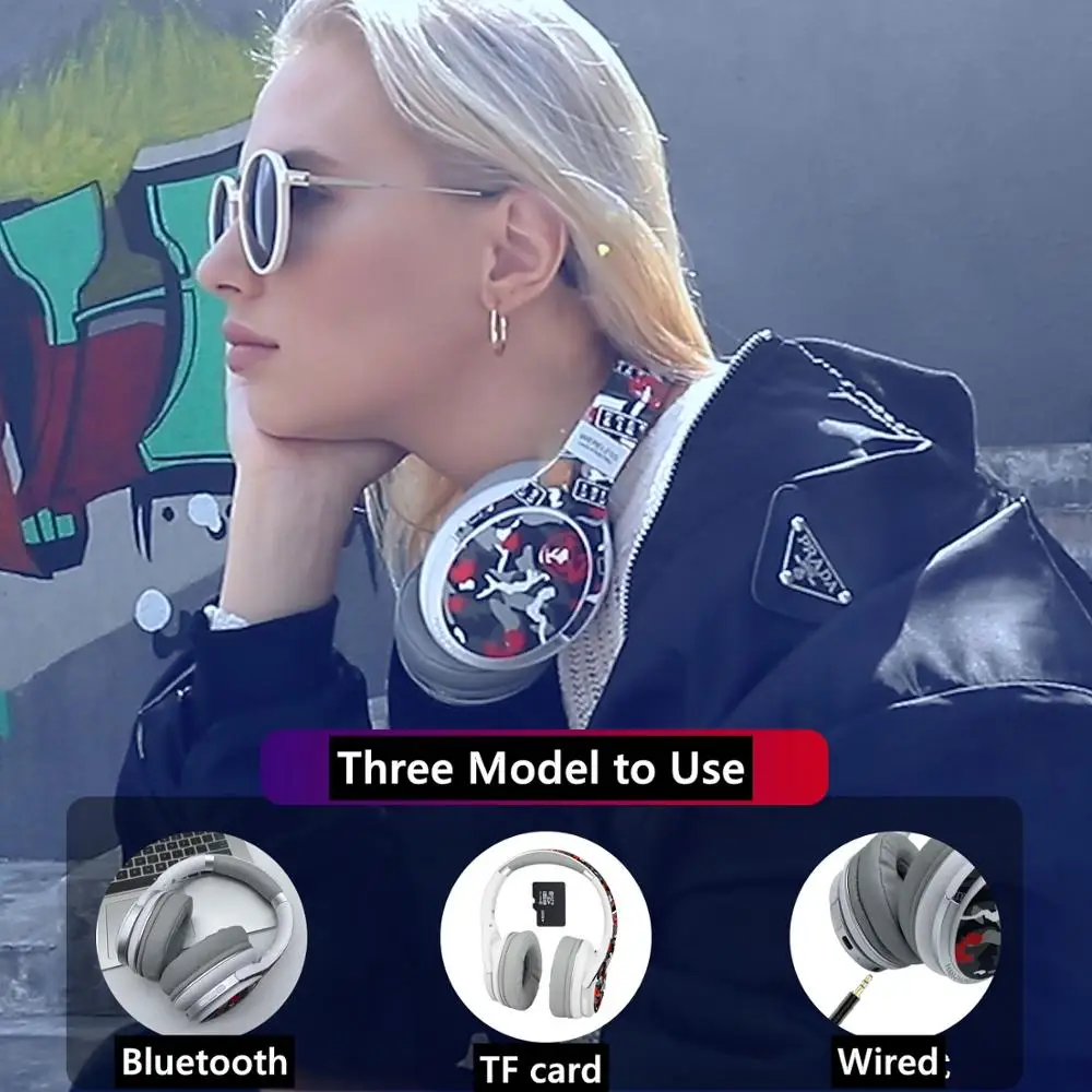 For PS4 wireless Gamer Headphone with HD microphone & PS4 bluetooth Transmitter Foldable Music Helmet with Aux Audio Adapter