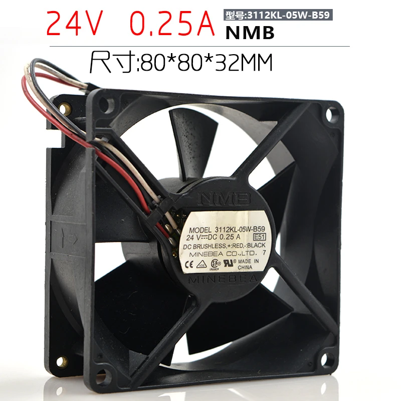 Original NMB 3112KL-05W-B59 24V 0.25A 8CM 8032 frequency converter fan with detection function | Компьютеры и офис