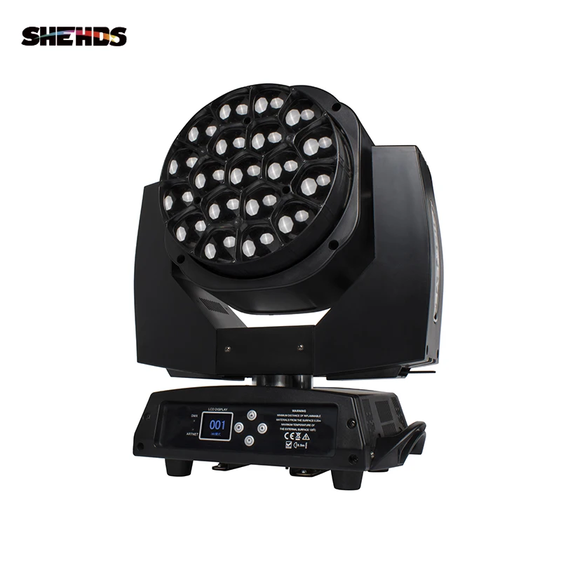 SHEHDS интеллектуальная Регулировка большие глаза пчел 19X15 Вт RGBW Zoom светильник лучший для рождества дома КТВ Рождество Свадьба диско шар Вечерние