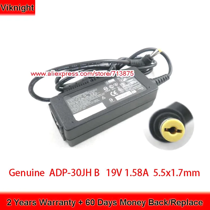 Натуральная ADP-30JH B 19V 1.58A адаптер переменного тока AP.03001.002 для ноутбука Acer Aspire One ZG5