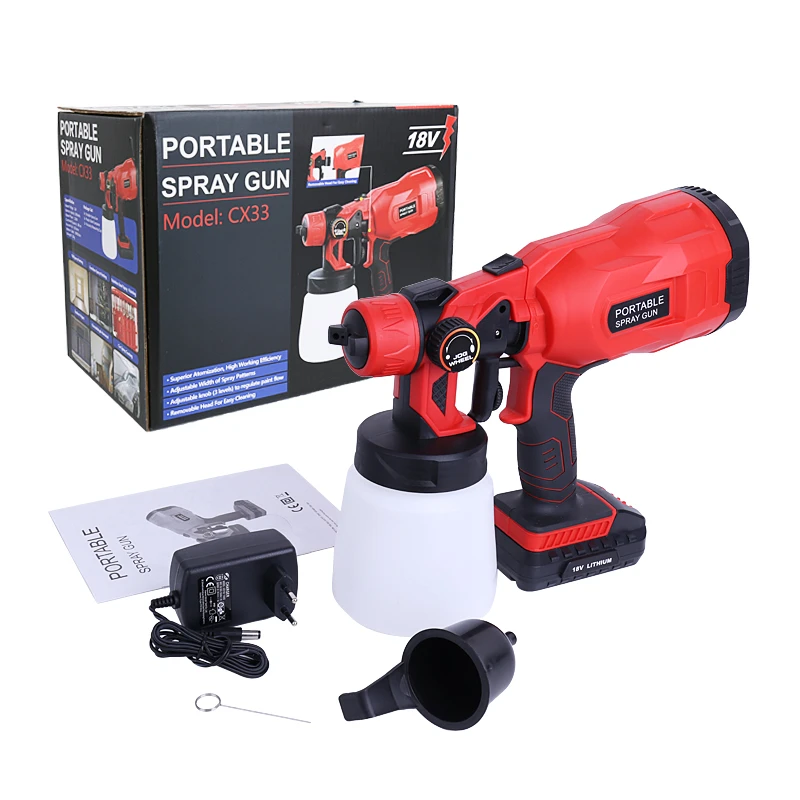 550W Lithium Battery Spray Gun Wire Spray Gun High Power Electric Paint