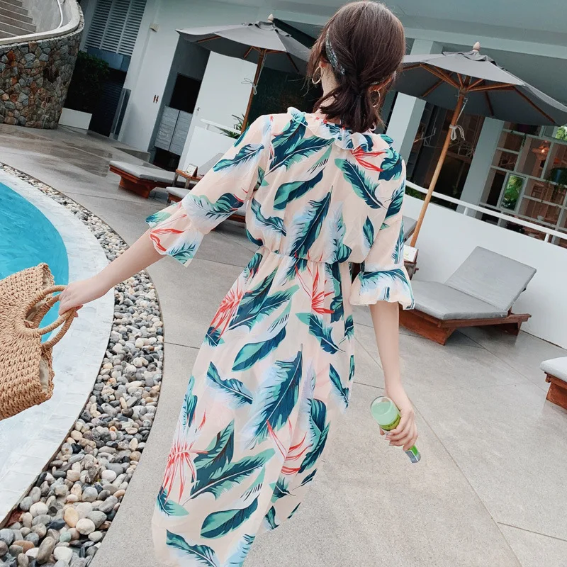 

2019 New Style Bathing Suit Women's Three-piece Set Hot Springs Graceful Conservative Swimwear Underwire Push up Large Size Biki