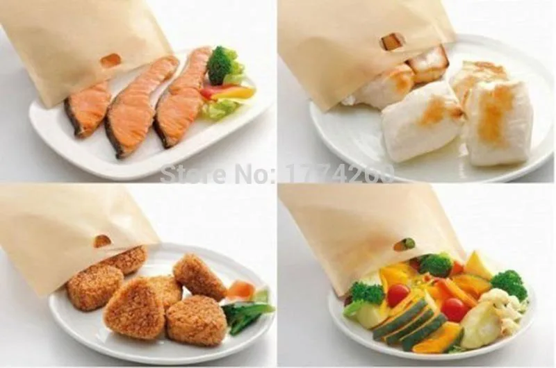 Walfos 3 Pieces 16*16.5CM Heat Resistant Non Stick Toast Bread Bags Bread Grill Microwave Bags Reusable Toaster