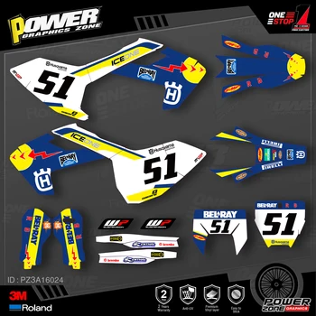 

PowerZone Custom Team Graphics Decals 3M Stickers Kit For Husqvarna Sticker 2016-18 TC FC TX FX FS 2017-19 TE FE 125-450cc 24
