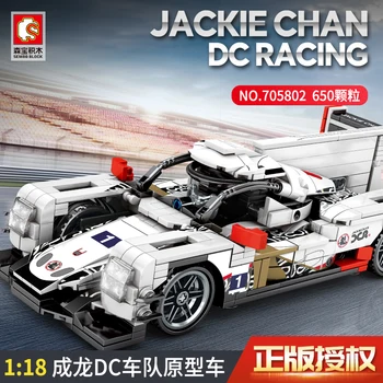 

Sembo Blocks 705802 Technic MOC Jackie Chan DC Racing Team Cars Driving Mechanical Building Blocks Action Figures Boy Toys